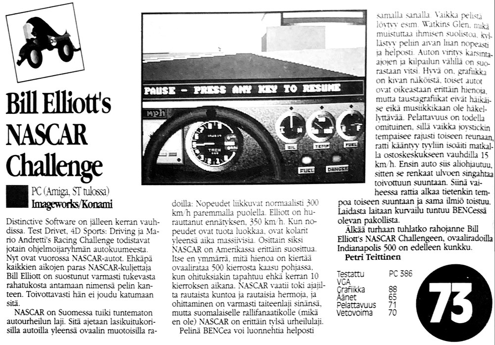 Bill Elliott's NASCAR Challenge